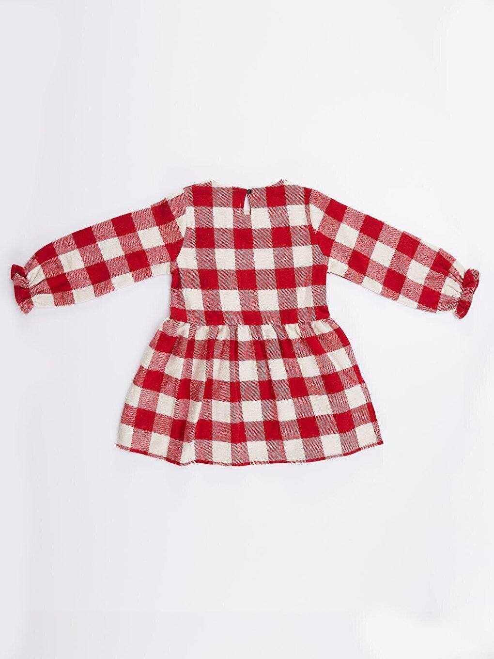 Rabbit Plaid Thick Woven Girls Dress