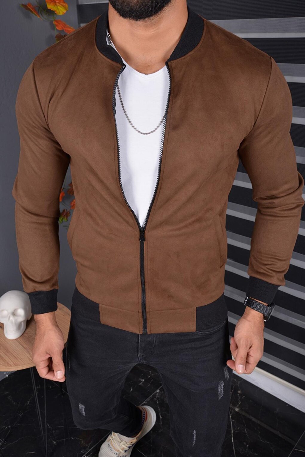 Eddy Extra Slim Fit Seasonal Men's Suede Jacket