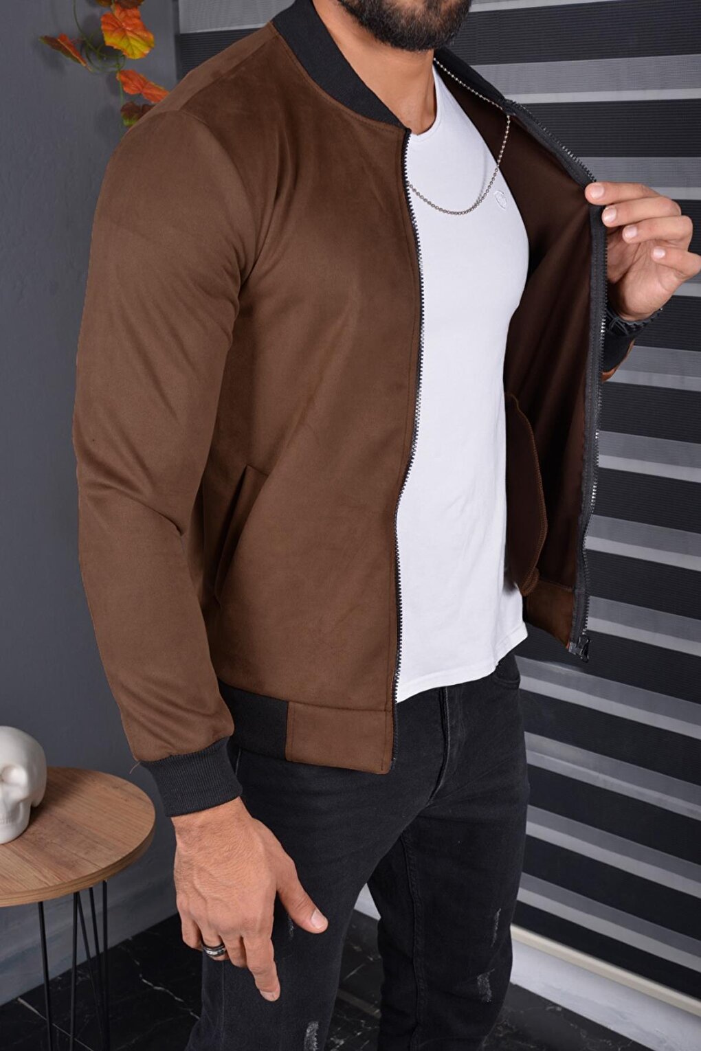 Eddy Extra Slim Fit Seasonal Men's Suede Jacket