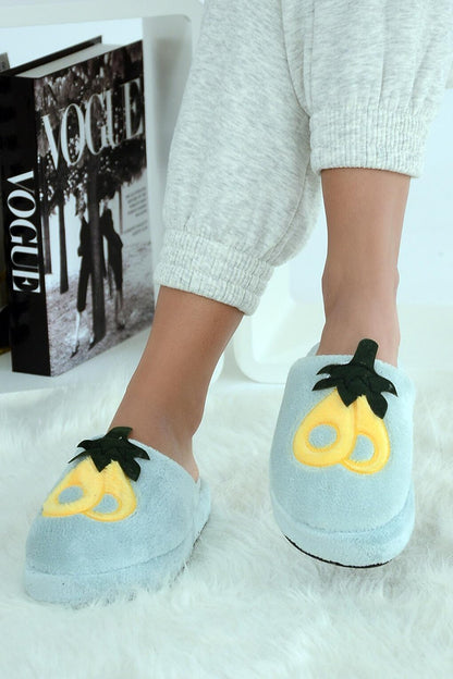 Avacado Printed Comfortable Sole Thermal Women Home Slippers Z390