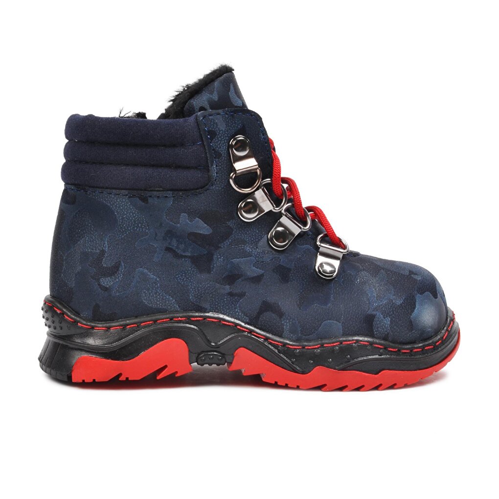 1309 Navy Blue Zippered Baby Boy Boots