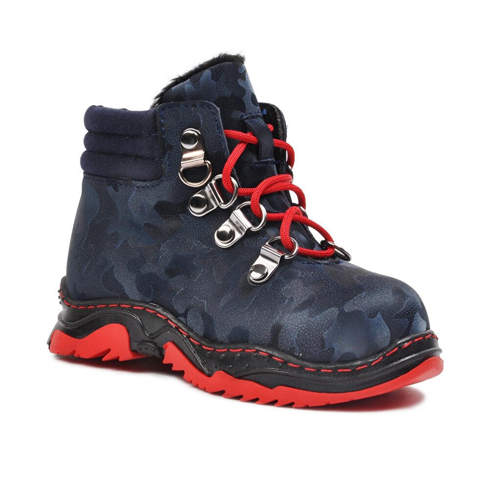 1309 Navy Blue Zippered Baby Boy Boots