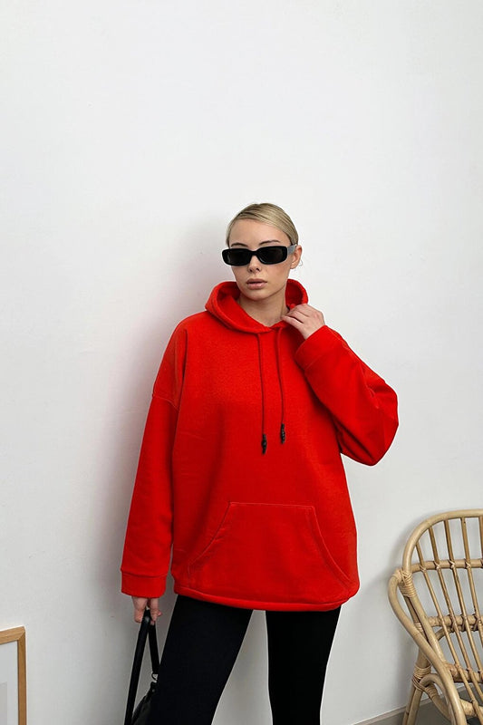 Hooded Kangaroo Pocket 3 Thread Thick Sweatshirt