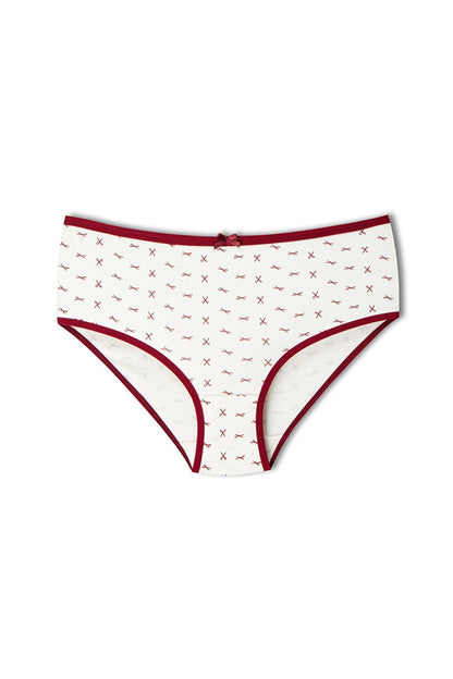 Cotton Patterned Plus Size Women's Panties 3-Piece