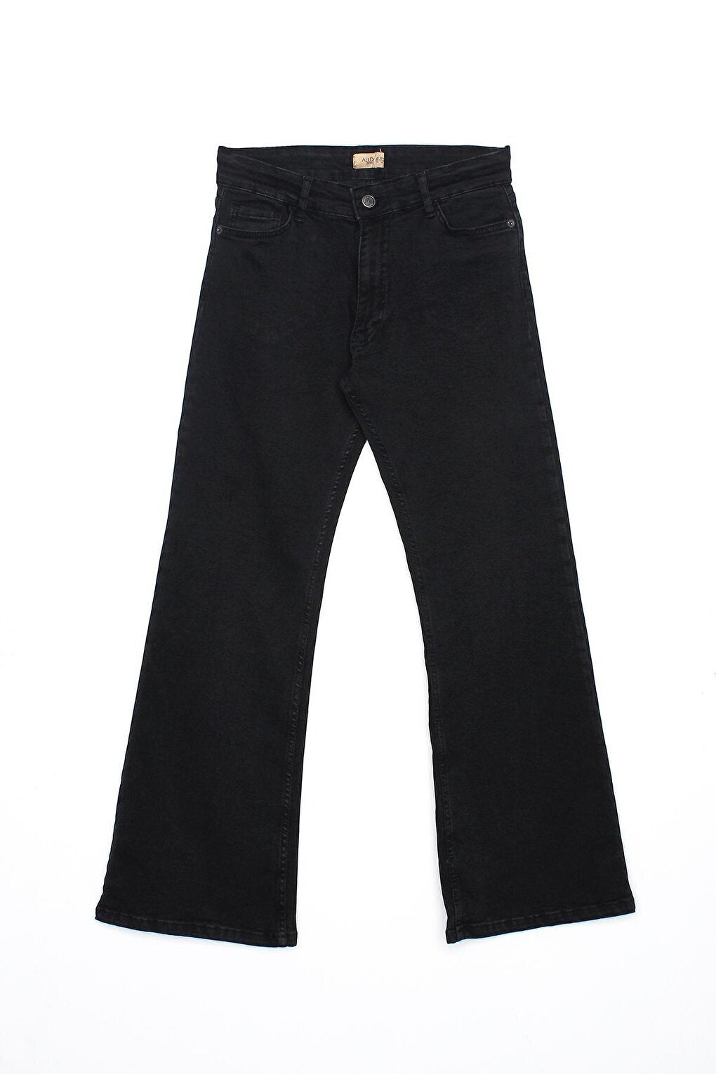 Anthracite Cotton Wide Leg Denim Trousers