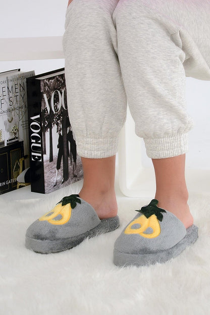 Avocado Printed Comfortable Sole Thermal Women's House Slippers Z390