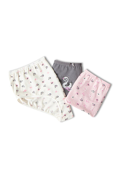 Cotton Patterned Plus Size Women's Panties 3-Piece