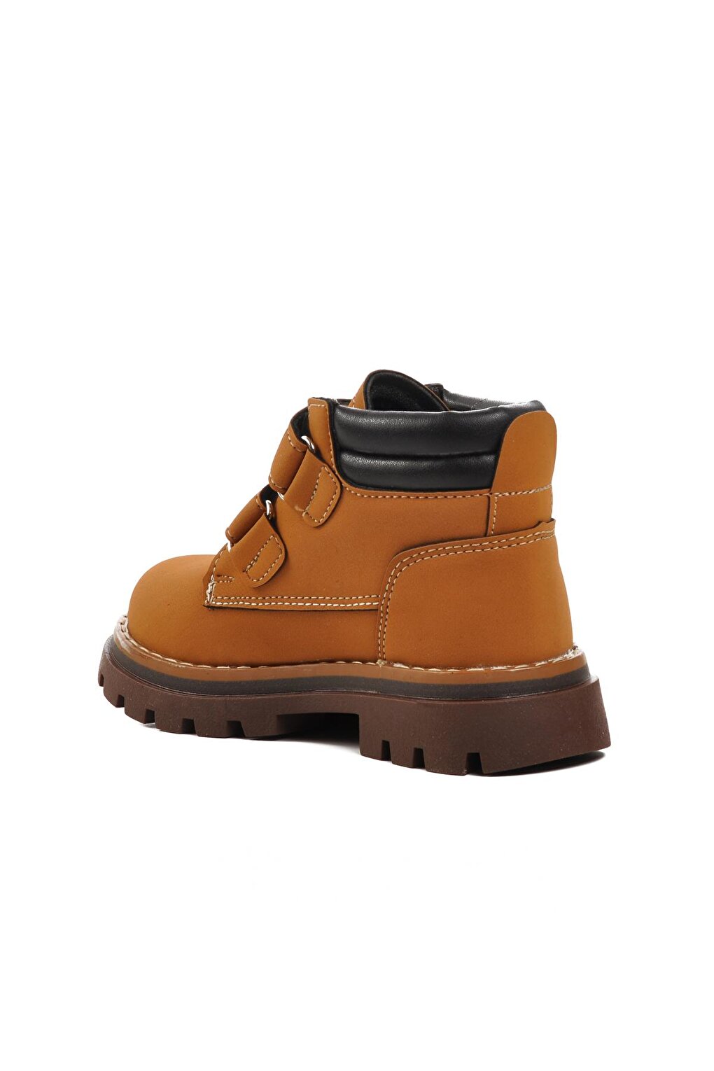 Ctaye-P Tan-Black Children's Boots with Fleece Inside