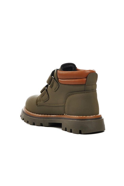 Ctaye-P Khaki-Taba Children's Boots with Fleece Inside