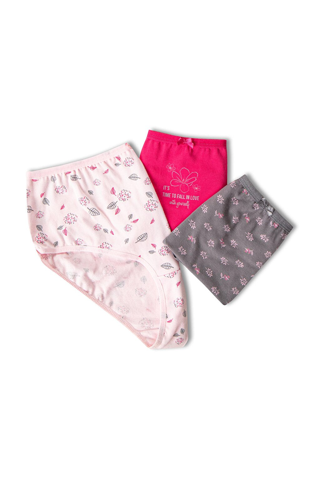 Cotton Patterned Plus Size Women's Panties 3-Piece