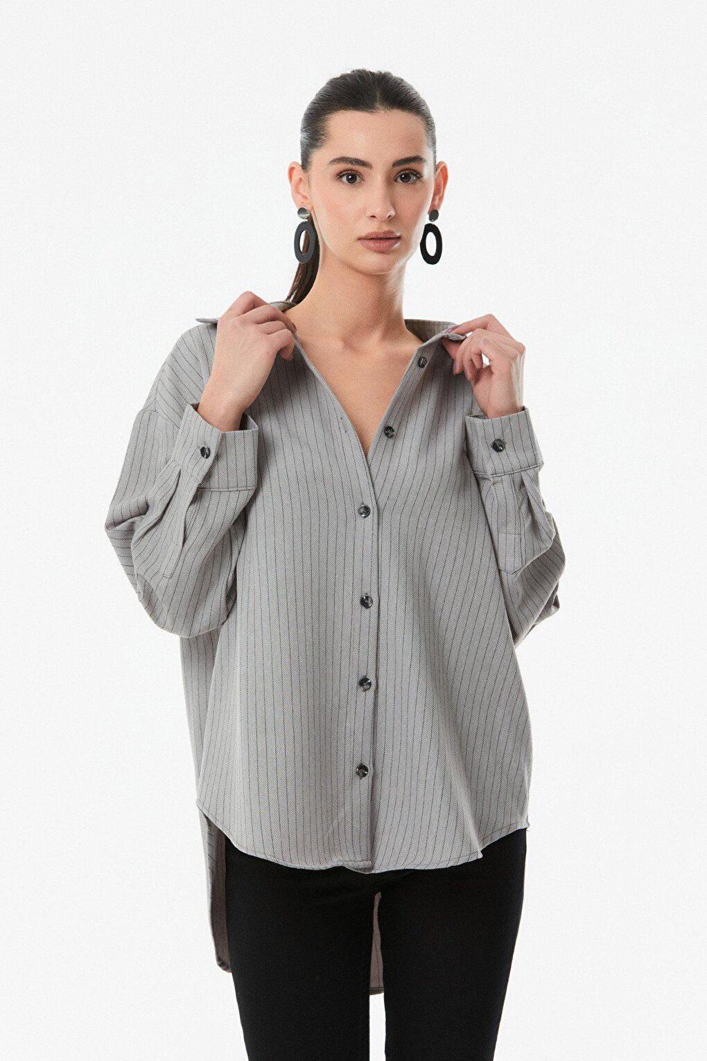 Striped Button Back Shirt