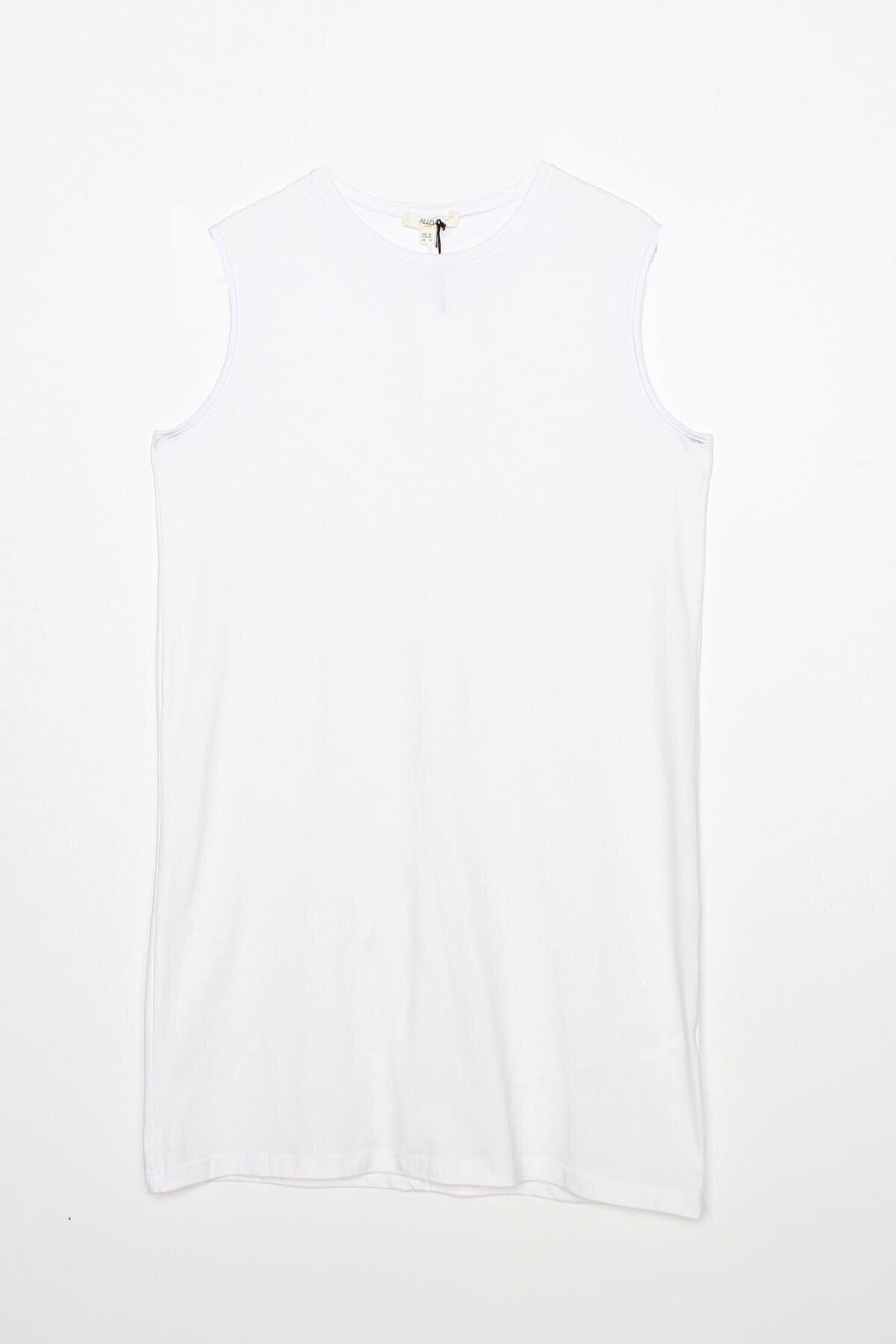 White Collar Piping Sleeveless Basic Tunic