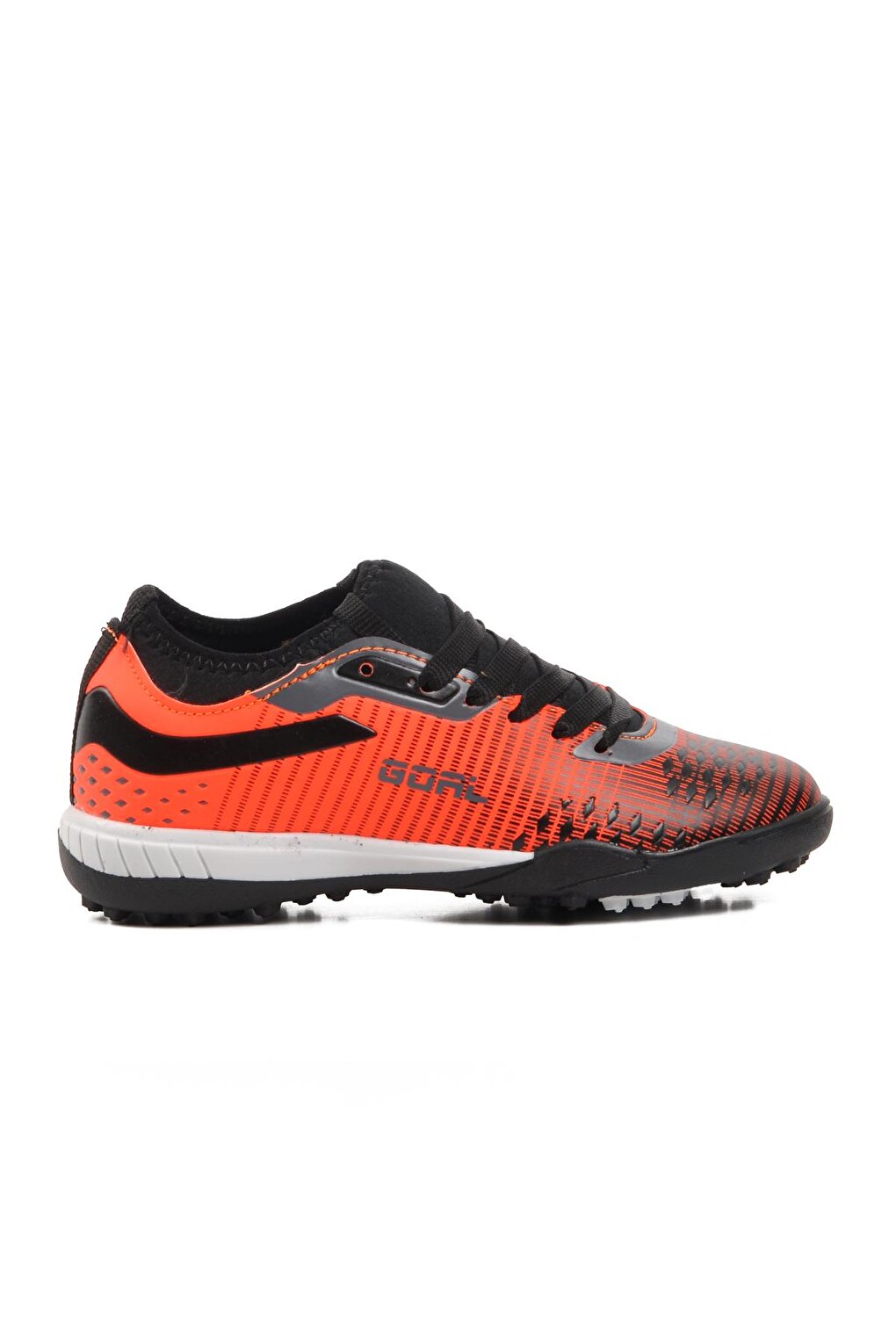 1011-P Orange-Black-Smoked Children's Astroturf Field Shoes