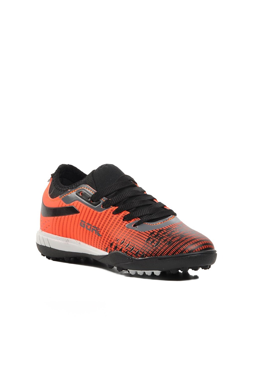 1011-P Orange-Black-Smoked Children's Astroturf Field Shoes