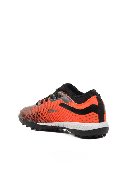 1011-P Orange-Black-Smoked Children's Astroturf Field Shoes