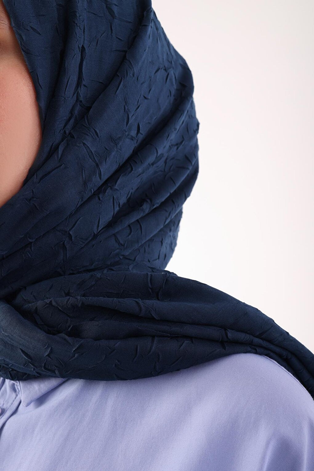 Navy Blue Bamboo Scarf Shawl