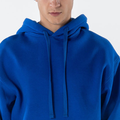 Agar Men's Saks Blue Kangaroo Pocket Hooded Oversize Hoodie Sweatshirt