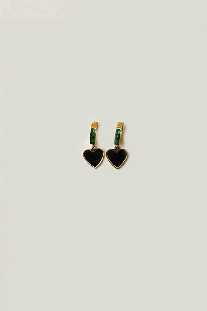 Women's Accessory Steel Heart Hoop Earring