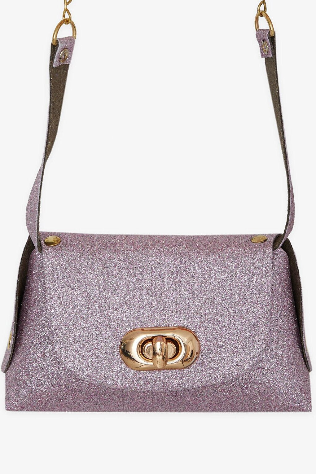 Children's Chain Silvery Mini Shoulder Bag Lilac