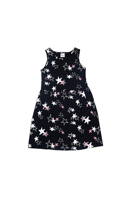 Girl's Crayon Stars Pattern Sleeveless Dress