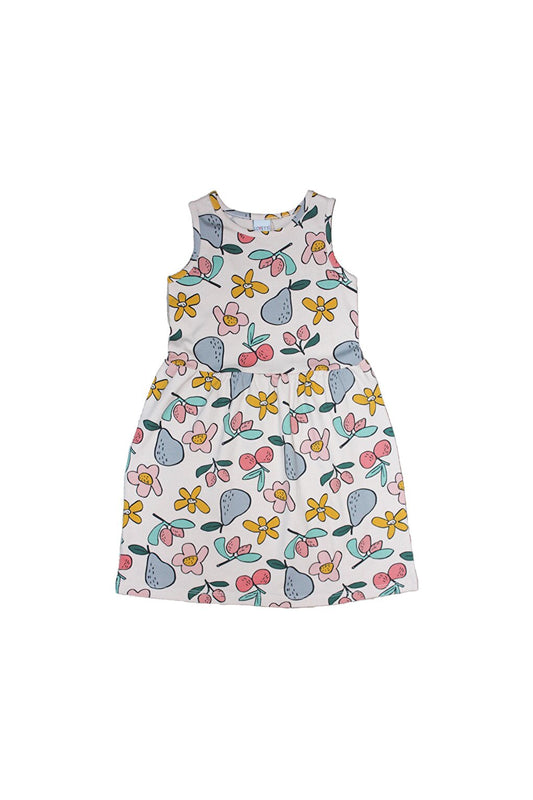 Girl's Cute Sketchbook Pattern Sleeveless Dress