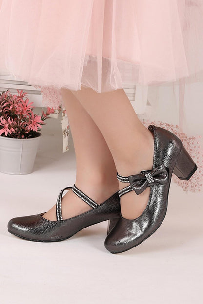 750 Vakko Daily Girl's 4 Cm Heel Ballerina Shoes