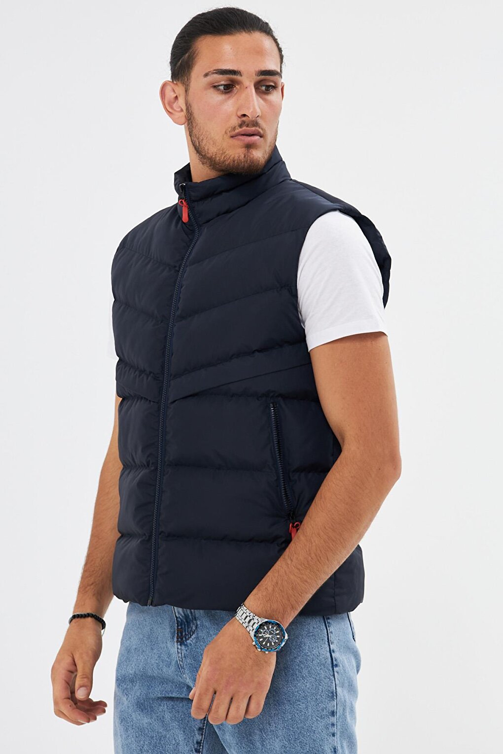 Men's Lined Water and Windproof Inflatable Vest DY-3000