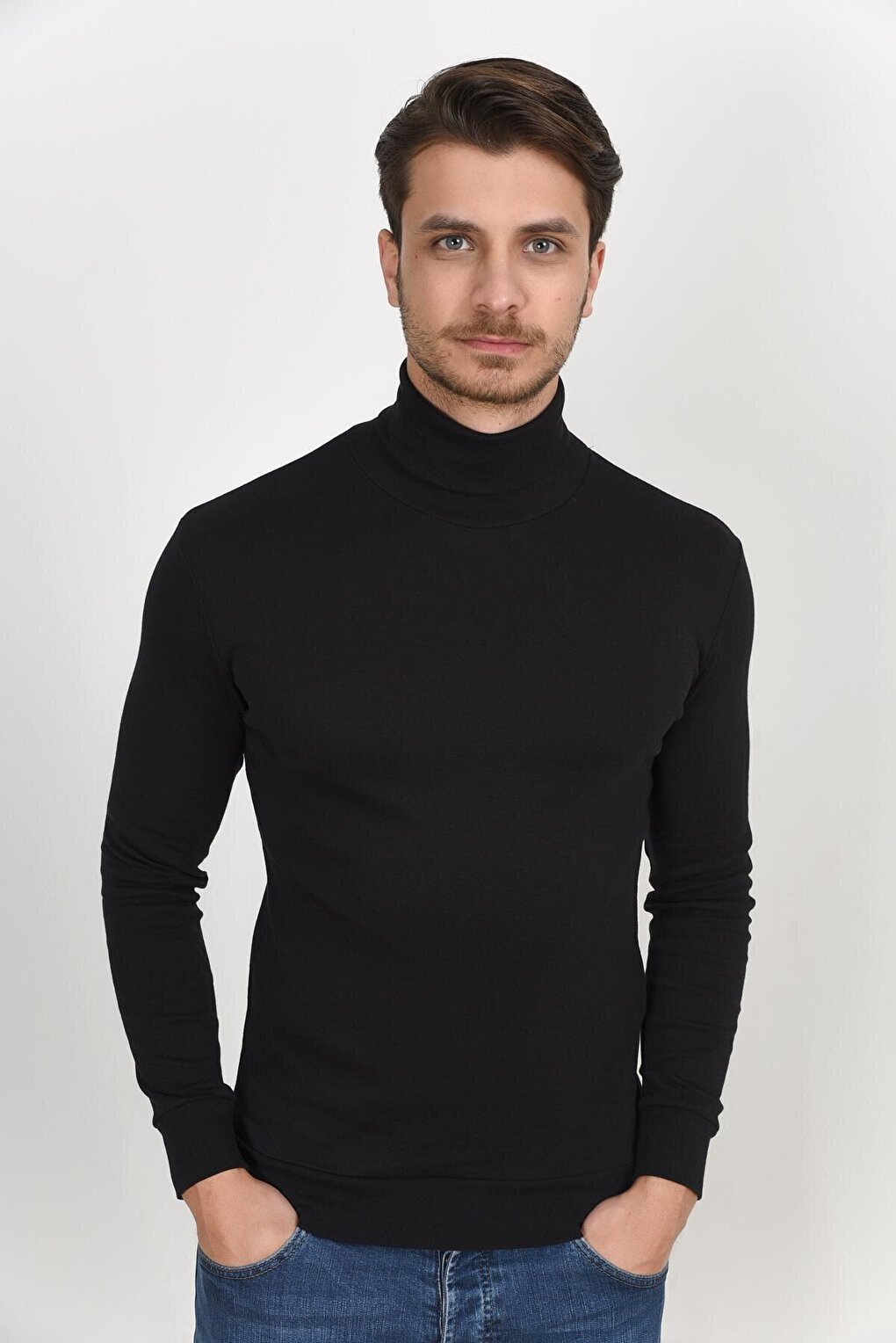 Turtleneck Long Sleeve Slim Fit Thin Men's Sweatshirt SPR 2019K21