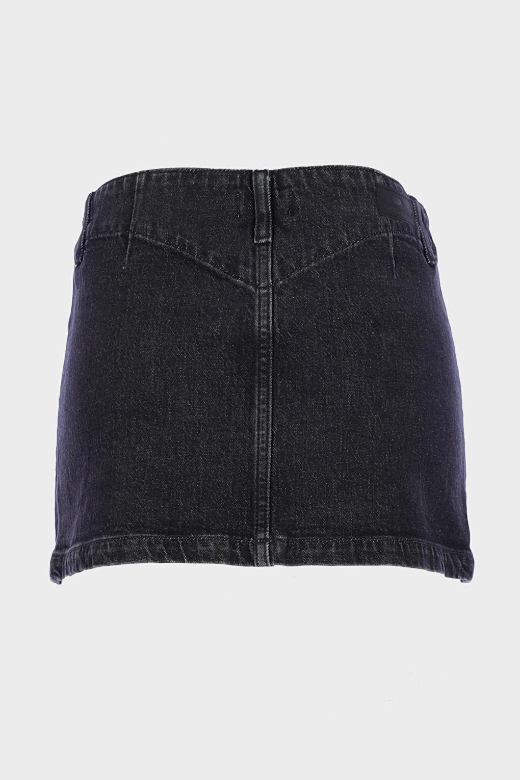 Anthracite Front Zippered Mini Jean Skirt C 4532-014