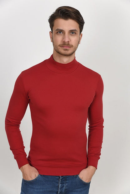 Half Fisherman Long Sleeve Slim Fit Thin Men's Sweatshirt SPR 2019K20