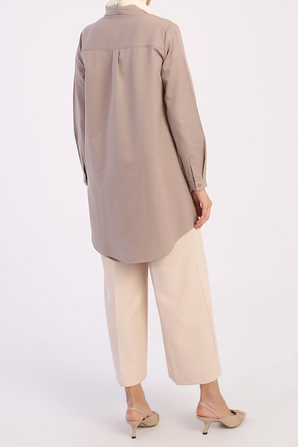 Mink Basic Hidden Placket Shirt Tunic