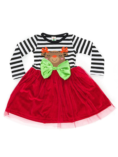 Girl's Tulle New Year Red Elegant Dress