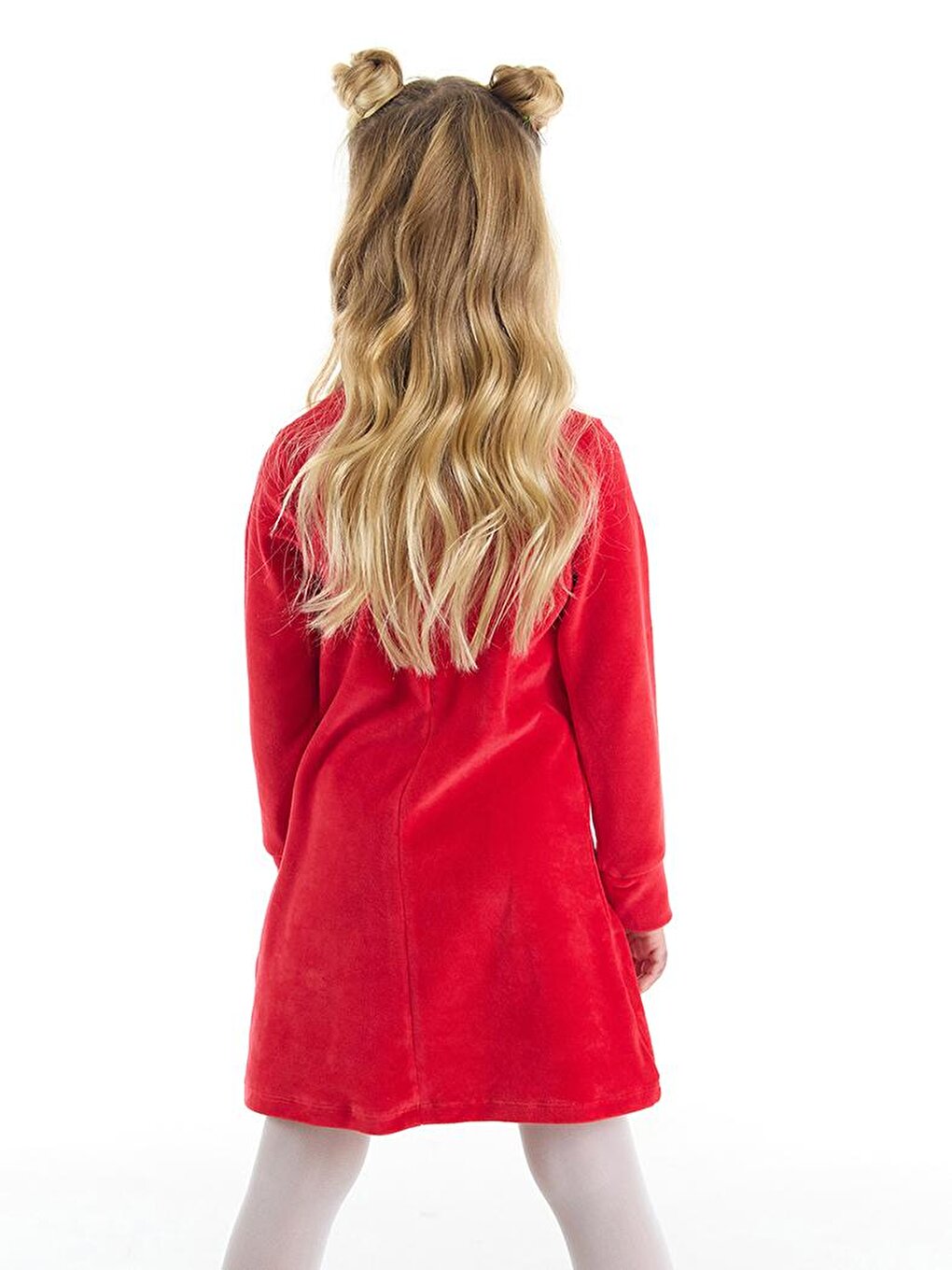 Naughty Stag Girl Christmas Velvet Dress