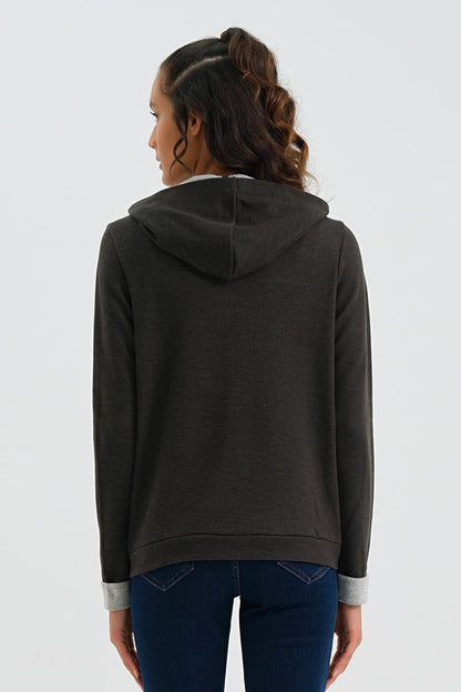 Women's Sweatshirt Hooded Zipper