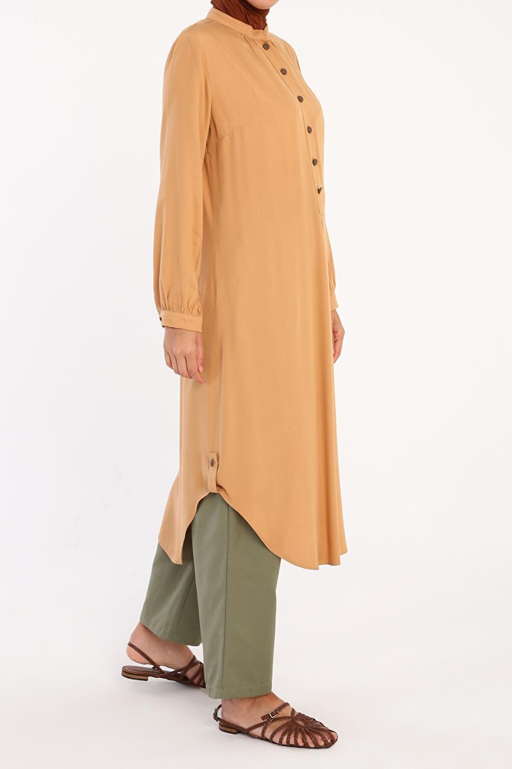 Soft Yellow Half Layer Viscose Tunic