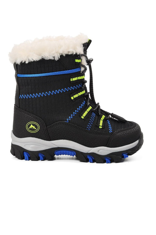 961-P Black-Sax Kids Snow Boots