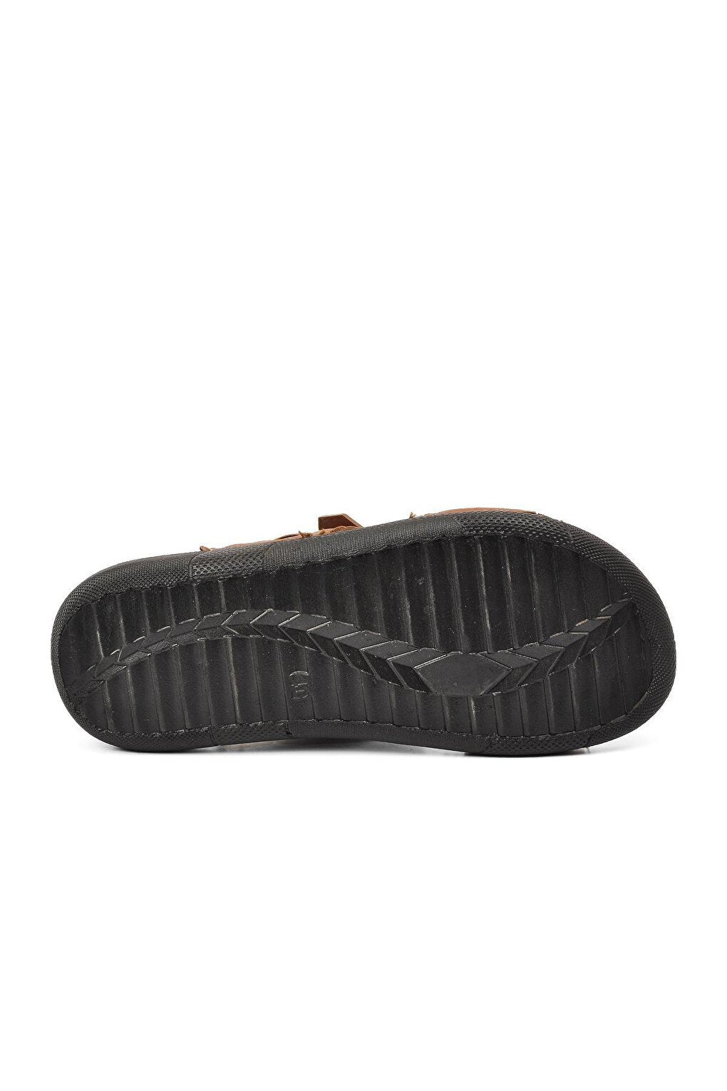 5202 Coffee Double Banded Velcro Men's Slippers