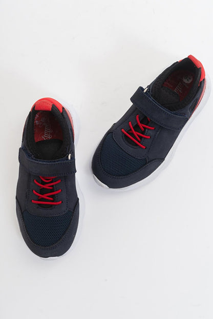 Boys' Navy Blue Leather healthy Supported Children's Shoes