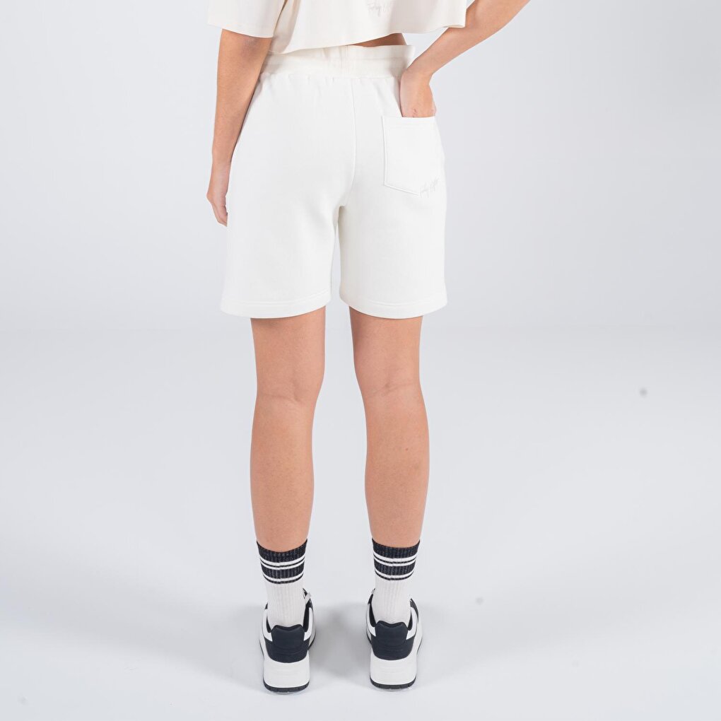 Pina Women's Off-White Elastic Pocket Short Shorts