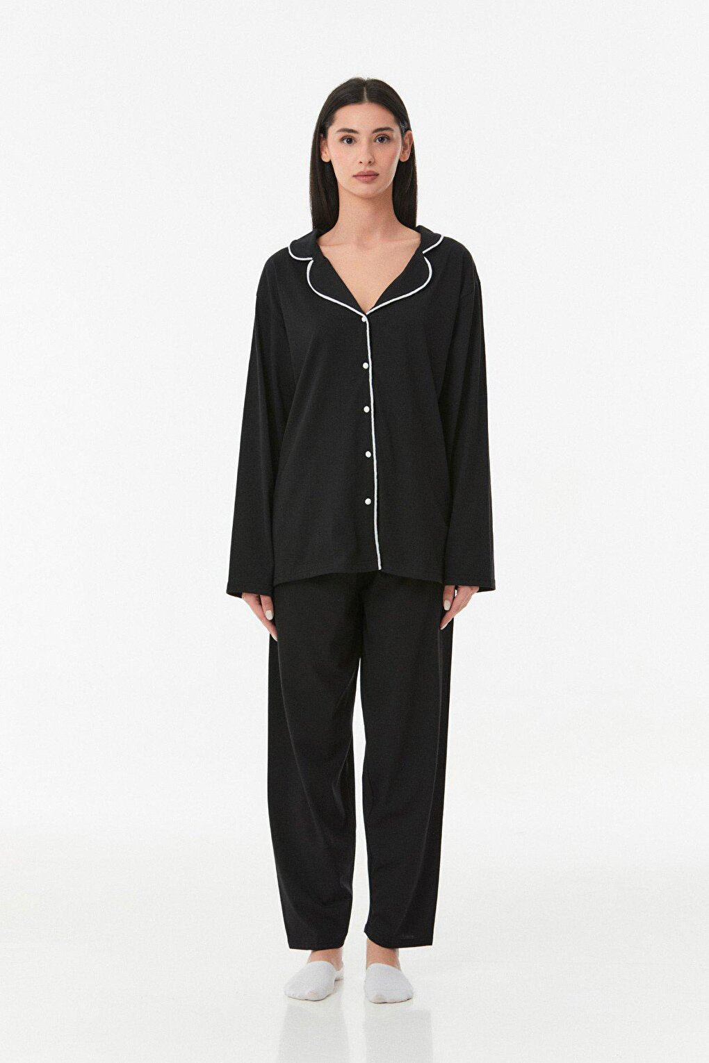 Basic Buttoned Pajama Set