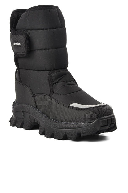 1377-F Black Children's Snow Boots