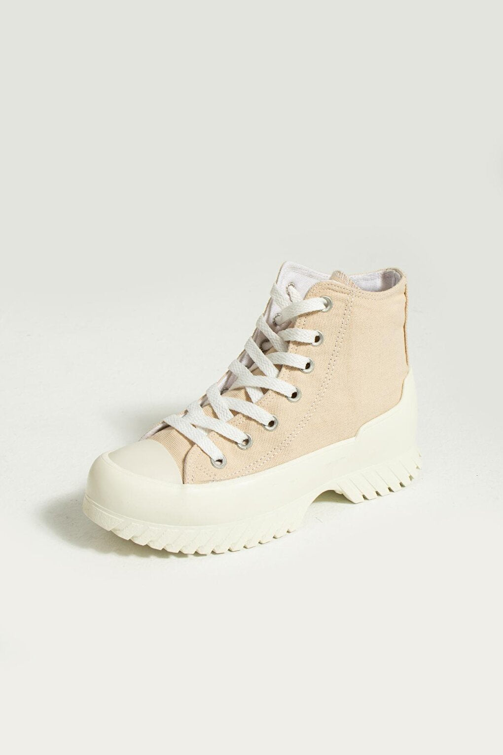 Lace-up Thick Sole Ankle Linen Women's Sneaker 57-102-23