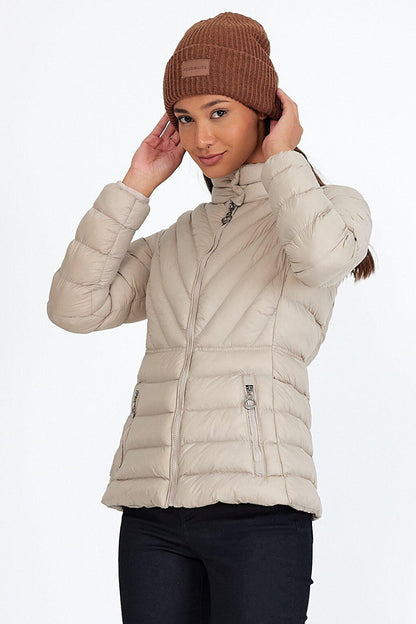 Water Repellent Basic Stand Collar Puffer Jacket AD-K50318LNW