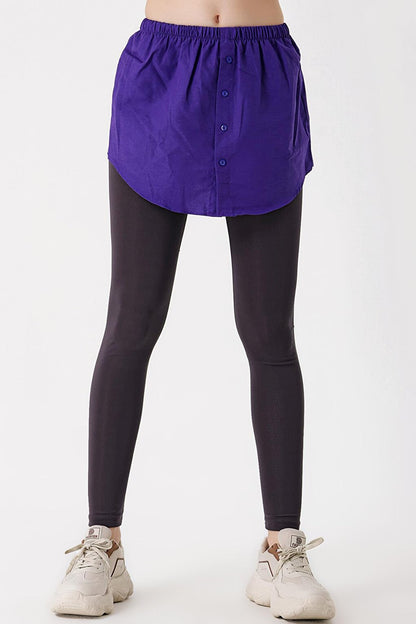 1888 Sweatshirt And Shirt Under Sweater Skirt - Purple