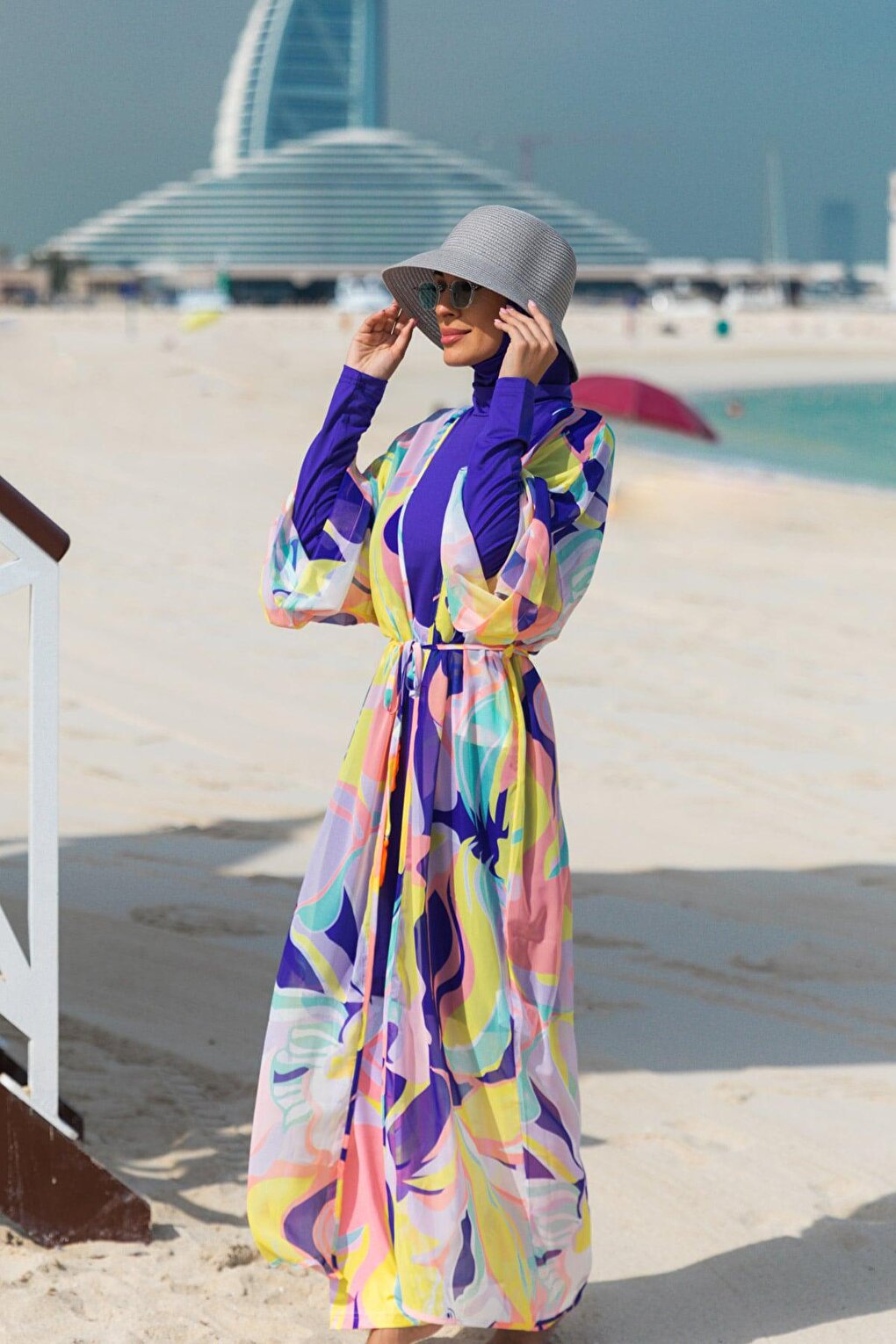 Patterned Colorful Kimono Kaftan P2332