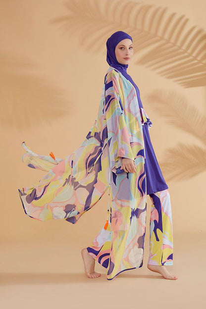 Patterned Colorful Kimono Kaftan P2332