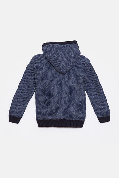 Fur Detailed Knitwear Baby Boy Cardigan