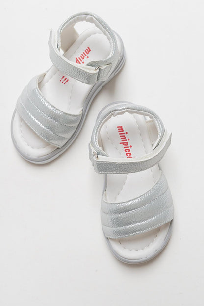 Girl's Silver healthy Supported Children's Sandals