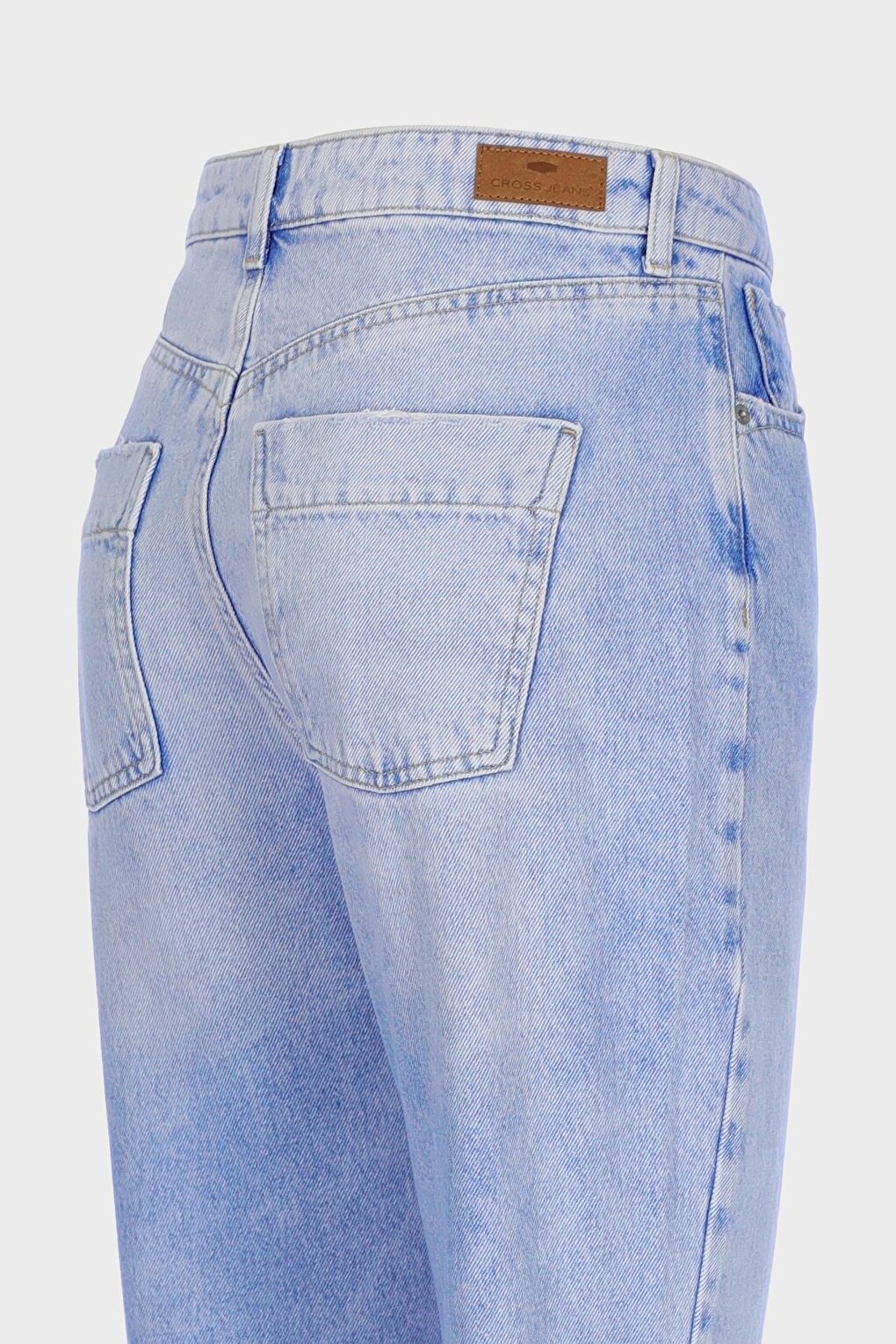 Ariana Light Blue High Waist Zippered Mom Jean C 4525-141