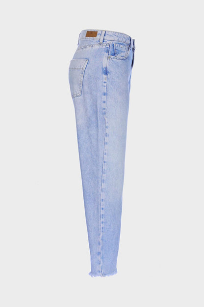 Ariana Light Blue High Waist Zippered Mom Jean C 4525-141